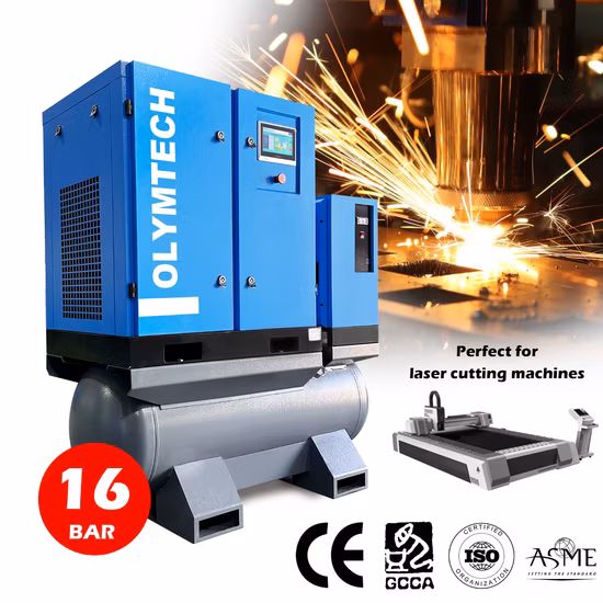 Hot Sale Laser Cutting Machine Used ASME CE Pmvsd All in One 4in1 Energy Saving Screw Air Compressor